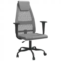 VidaXL Remo Silla de Oficina Altura Ajustable con Reposabrazos Gris