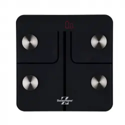 Báscula Digital De Baño Swisshome Afrodite Sh Vidrio Templado 180 Kg Negro