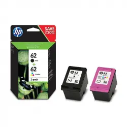 HP 62 Pack 2 Cartuchos Tinta Original Negro + Tricolor