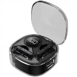 Klack Kapro138 Auriculares Inalámbricos con Pantalla Digital Bluetooth 5.3 EDR Negro