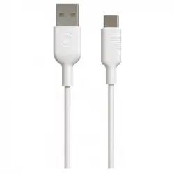 Muvit Cable USB a Tipo C Macho/Macho 20cm Blanco