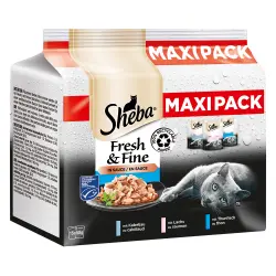 Sheba Fresh & Fine en bolsitas 15 x 50 g - Pack mixto - Variedad de pescado en salsa