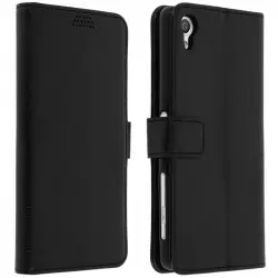 Avizar Funda Libro Billetera Negra para Sony Xperia X