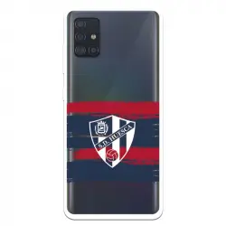 Funda Licencia Oficial SD Huesca Rayas Transparente para Samsung Galaxy A51