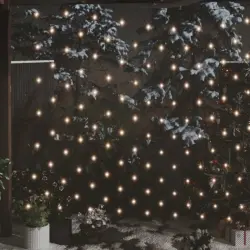 VidaXL Red de Luces de Navidad 204 LED Blanco Cálido 3x2m