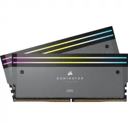 Corsair Dominator Titanium DDR5 6000MHz 32GB 2x16GB CL30 Memoria Dual AMD EXPO e Intel XMP Gris