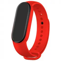 Cool Correa Liso Rojo para Xiaomi Mi Band 5 / 6 / 7 / Amazfit Band 5
