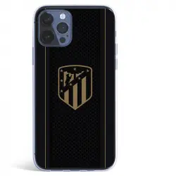 Funda Licencia Oficial Atlético de Madrid Escudo Dorado Fondo Negro para iPhone 12 Pro Max