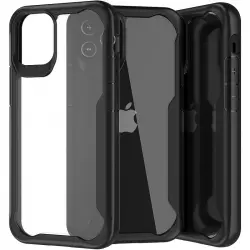 Muvit for Change Funda Shockproof 2m Transparente/Negro para iPhone 12/12 Pro