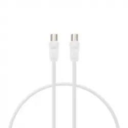PcCom Essential Coaxial Cable 3C-2V 9.5 mm Macho / 9.5 mm Hembra 1.8 m Blanco