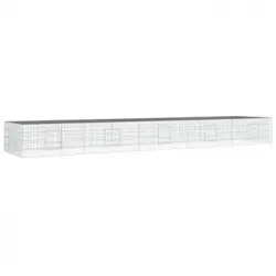 Jaula Para Conejos 5 Paneles Hierro Galvanizado 541x109x54 Cm Vidaxl