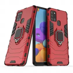 Max Power Digital Funda Magnética Roja con Anillo para Móvil Samsung Galaxy A21S