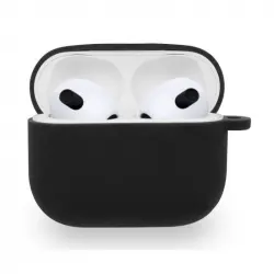 PcCom Essential Funda Protectora para AirPods 3 Negra