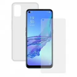 Contact Pack Funda Transparente + Protector Cristal Templado para Oppo A53s