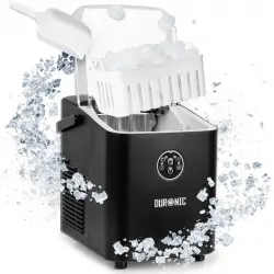 Duronic ICM12 BK Máquina de Hielo Automática 120W 8 Cubitos en 6 a 8 Minutos Cesta de 1L