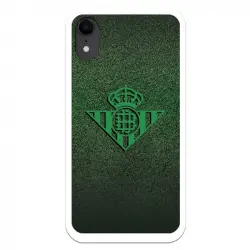 Funda Licencia Oficial Real Betis Balompié Escudo Verde Fondo Trama para iPhone XR