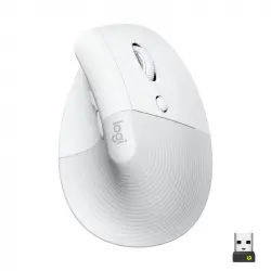 Logitech Lift Ratón Inalámbrico Vertical para Diestros 4000 DPI Blanco