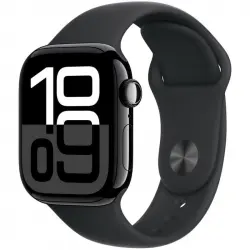 Apple Watch Series 10 GPS 42mm Caja Aluminio Negro Azabache con Correa Deportiva Negra M/L