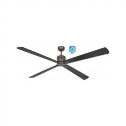 Ventilador De Techo Con Wifi Casafan Eco Neo Iii 180cm 949410w Negro / Negro Y Teca