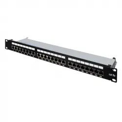 Aiten Data Patch Panel 24 Puertos 1U Cat 5e FTP Panel Premium para Redes de Datos y Armarios Rack