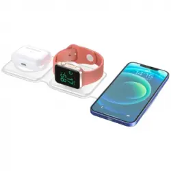 Klack 3 En 1 Estación de Carga y Cargador Inalámbrico 15W