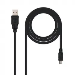Nanocable Cable USB 2.0 Tipo A Macho a Mini USB Macho 3m Negro