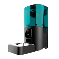 Comedero De Mascotas Automático Cecotec Pumba 6000 Purrfect Meal Smart Vision 6l Wifi, Cámara Y Micrófono Negro