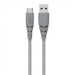 Force Power F148994 Cable USB-A a USB-C Ultrarreforzado 1.2m 3A Gris