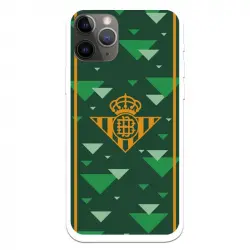 Funda Licencia Oficial Real Betis Balompié Escudo Amarillo Fondo Verde para iPhone 11 Pro