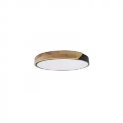 Iluzzia Plafón Led 36w Circular De Madera Cct Seleccionable Ø500 Mm Semi-dari Iluzzia Verde