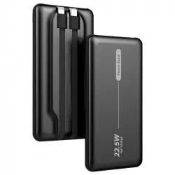 Cool Batería Externa Universal Power Bank 10.000mAh PD 22.5W (2 Cables) Negro
