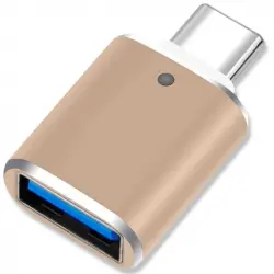 OcioDual Adaptador USB Tipo C 3.0 OTG Dorado
