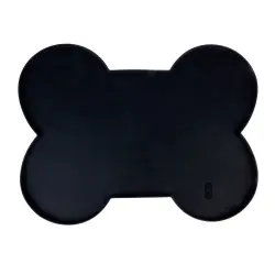 Alfombrilla TIAKI hueso para comederos negra - 51 x 38 x 1 cm (L x An x Al)