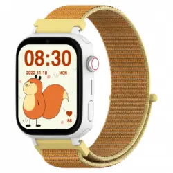 DCU Tecnologic Kids Pro Reloj Smartwatch Infantil Android Blanco con Correa Tela Naranja