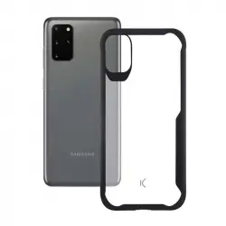 Ksix Flex Armor Funda TPU Transparente Borde Negro para Samsung Galaxy S20 Plus