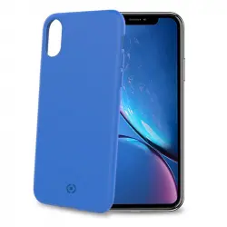 Celly Shock Funda Silicona Azul para iPhone XR