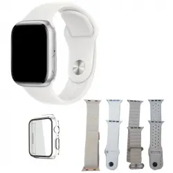 Klack T10 Pro Max Smartwatch 4 Correas + Protector de Pantalla Blanco