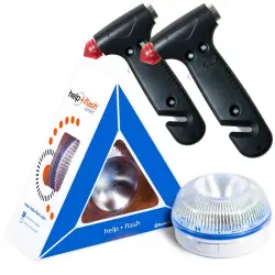 Help Flash Smart Luz de Emergencia Inteligente V16 Homologada DGT + 2 Martillos Multifunción