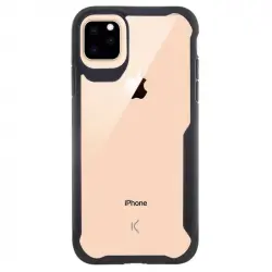 Ksix Silk Funda Flex Armor Transparente con Borde Negro para iPhone 11 Pro