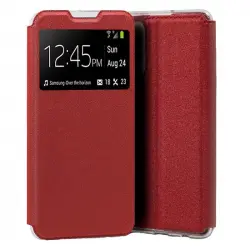 Cool Funda Flip Cover Liso Rojo para Samsung A525 Galaxy A52 / A52 5G / A52s 5G