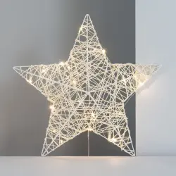 EfectoLED Irawo Estrella con Guirnalda de Luces LED 42x42cm Blanco Cálido 2700k - 3000k