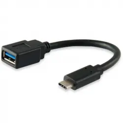 Equip Cable USB Tipo C Macho a USB Tipo A Hembra 15cm Negro