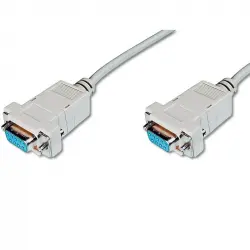 Digitus Cable D-Sub9 Zero-Modem Hembra/Hembra 3m Beige