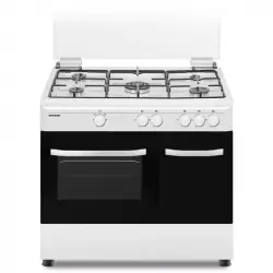 Infiniton CC9060ELP Cocina de Gas 5 Zonas + Horno Blanco/Negro