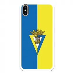 Funda Licencia Oficial Cádiz CF Escudo Fondo Bicolor para iPhone XS Max