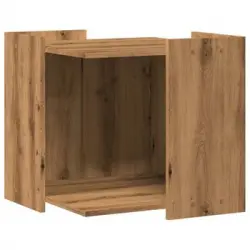 Mueble Arenero Para Gatos Madera Roble Artisian 53x53x51 Cm Vidaxl