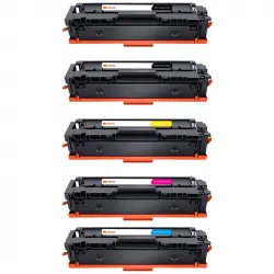 Pccom Essential Tóner Compatible con HP W2210x/w2211x/w2212x/w2213x/207x Negro/Cian/Magenta/Amarillo Pack 5