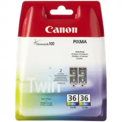 Canon CLI-36 Twin Pack Cartucho de Tinta Original Tricolor