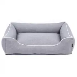 Sofa Mallorca Comfort Cama Para Perro En Beige Con Blanco 100x75 Cm