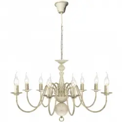VidaXL Lámpara de Araña Antique 8xE14 Blanca